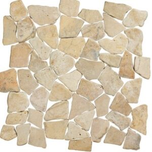 Stone Line Palladiana Mozaiek Tegel Breuk - Crème / Beige Marmer Ongeglazuurd 300x300mm
