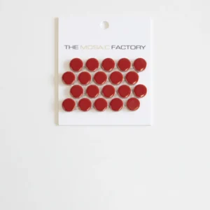 The Mosaic Factory Venice Pennyround Mozaiek Tegel Rond - Rood Porselein Geglazuurd 315x294 mm