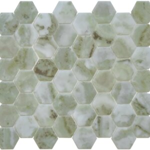 Mozaiek Valencia Hexagon Marmerprint Groen 4,4x5,0