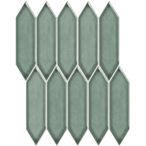 Mozaiek Paris Picket Groen Grijs 4,8x1,5