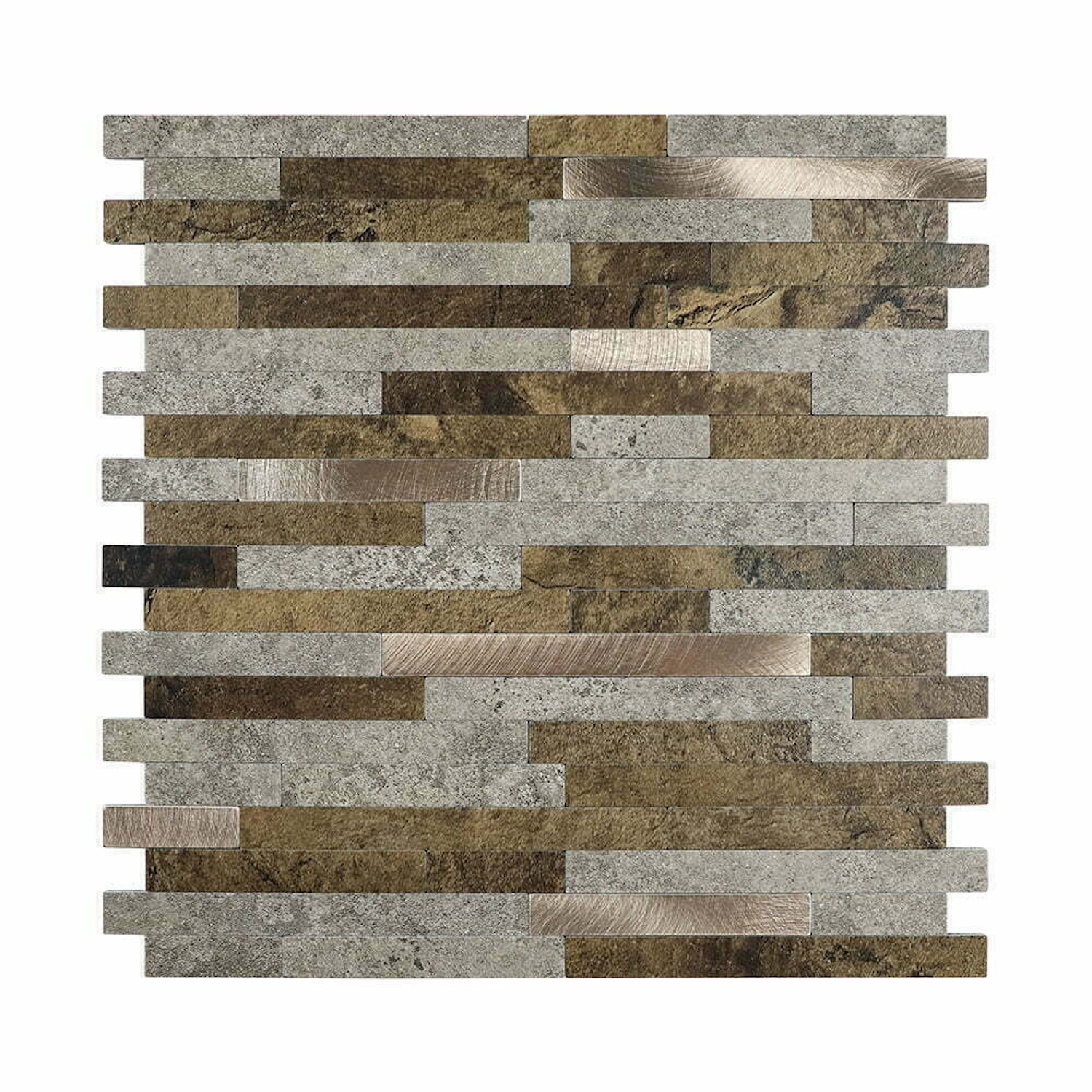 Mozaïek Isodeco Steenstrip Zelfklevend 29.2x29.7 cm Koper Isodeco