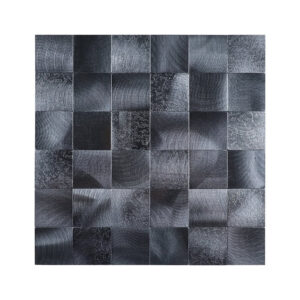 Mozaïek Isodeco Steenstrip Vierkant Zelfklevend 30.6x30.6 cm Brushed Gunmetal Isodeco