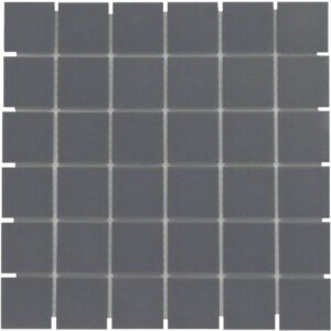 Mozaïek London 30.9x30.9 cm Onverglaasd Porselein, Mat Antislip En Antraciet The Mosaic Factory