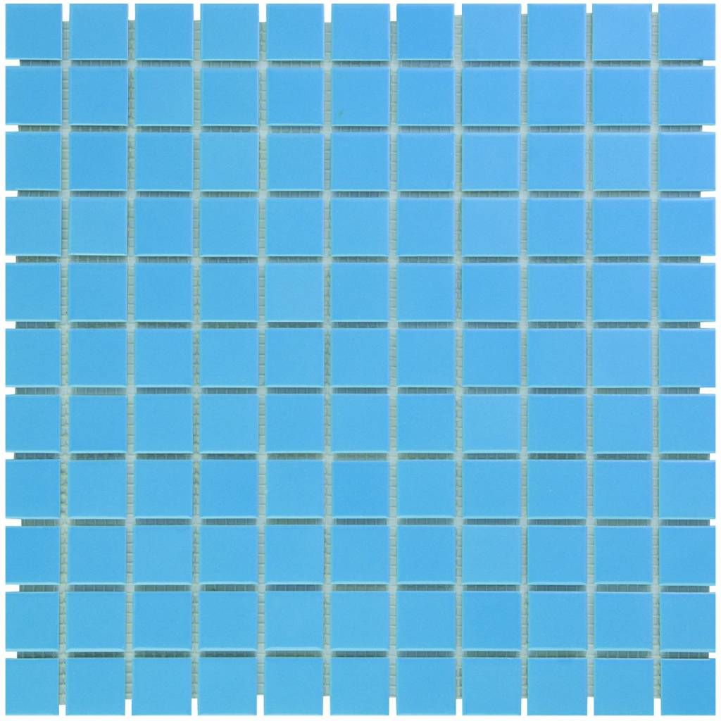 Mozaïek Barcelona 30x30 cm Geglazuurd Porselein Glanzend Blauw The Mosaic Factory