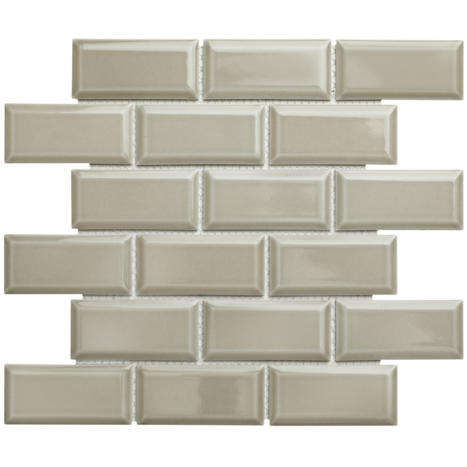 Mozaiektegel Paris 30x30 cm Porselein Glanzend Licht Grijs Jos.