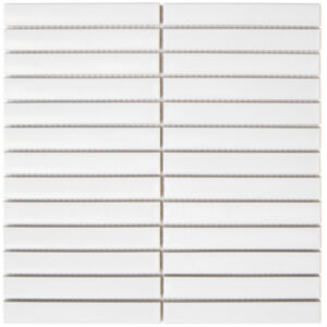 Mozaïek Sevilla Kit-Kat 29.6x29.9 cm Geglazuurd Porselein, Mat White The Mosaic Factory