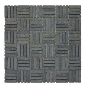 Mozaiek Parquet 1x4.8 30x30 cm Marmer Light Grey Blokverband Stabigo