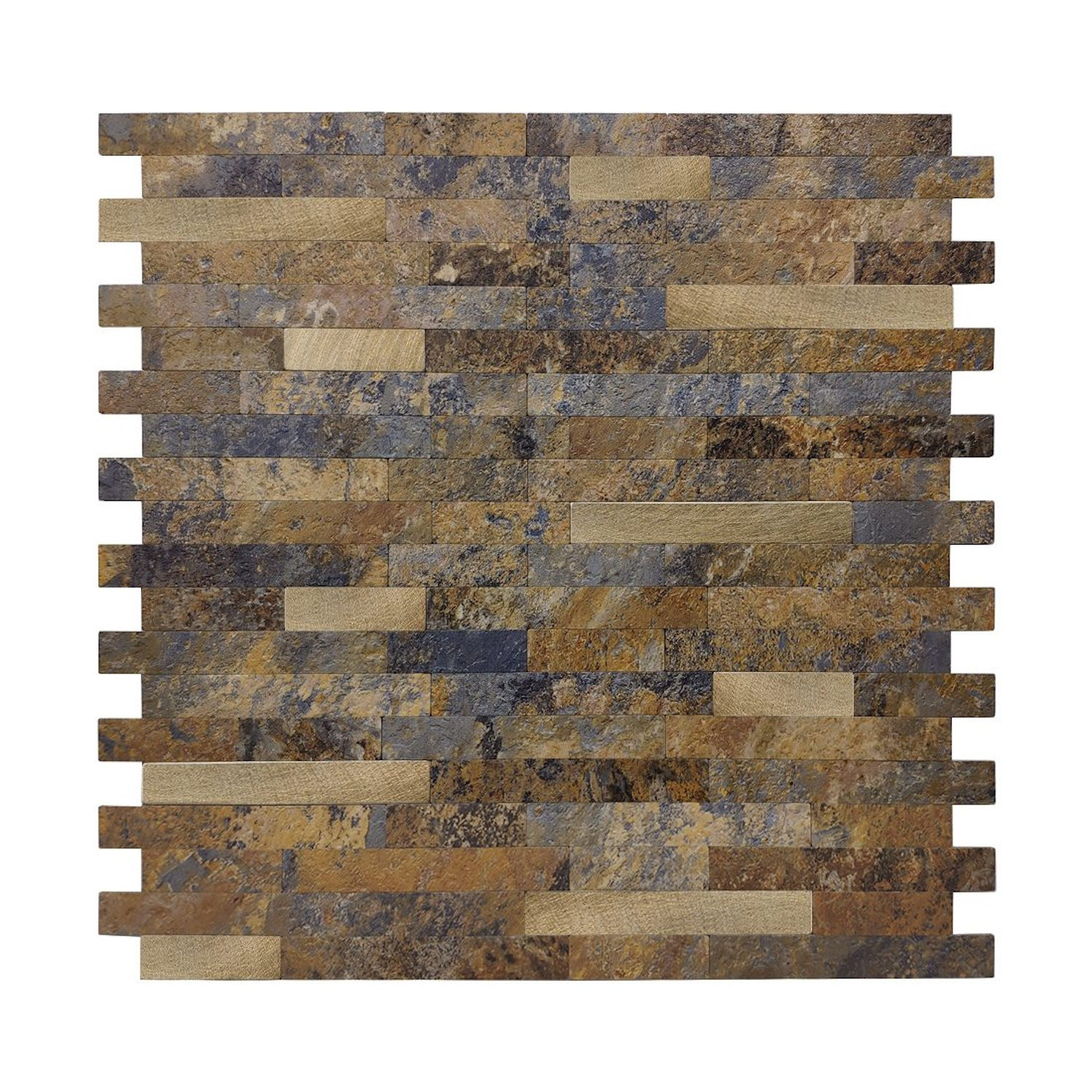 Mozaïek Isodeco Steenstrip Klassiek Zelfklevend 29.0x29.0 cm Roest Bruin Isodeco