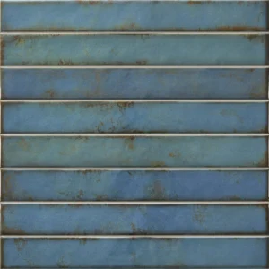 Brick Raku Turquoise mozaiektegel 35x35 blauw