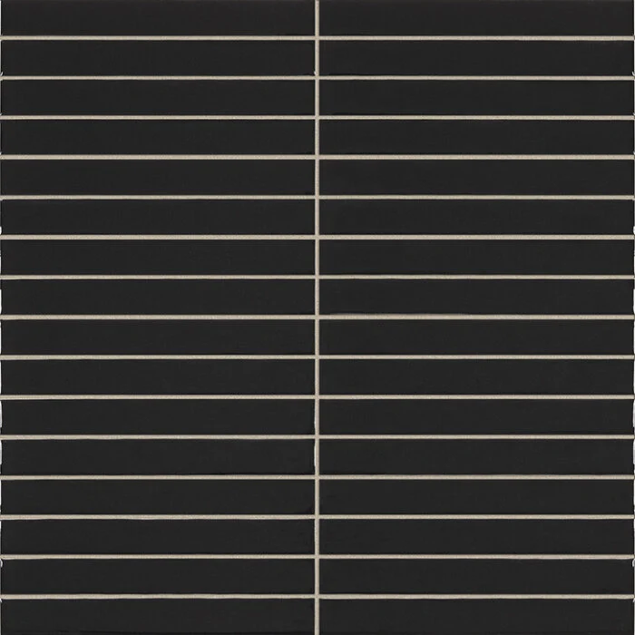 Pencil Kromo Black mozaiektegel 35x35 zwart 1 Pencil Kromo Black mozaiektegel 35x35 zwart