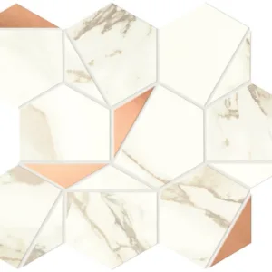 Mozaïektegel Atlas Concorde Marvel Shine A4WW WAmozaiek 25,1x29cm 8,5mm glans rect cala.imperial