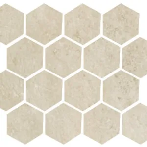 Mozaïektegel Serenissima Promenade 1070684 VLMoz.250X300 Sabbia 10mm Mat Ret.R10 F:Esagonia