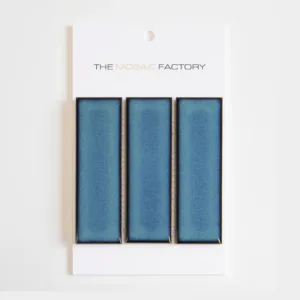 The Mosaic Factory Barcelona Mozaiek Tegel Rechthoek - Azure Blue Speckle Porselein Geglazuurd 291x297 mm