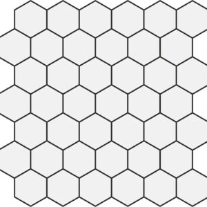 Mozaïek tegels Domus Bianco 5x5 - Hexagon Wand en vloer Geglazuurde Porseleinen Steengoed