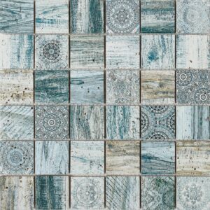 Mozaïek tegels Hydra Blauw 30x30 - Vierkant Wandtegels Natuursteen