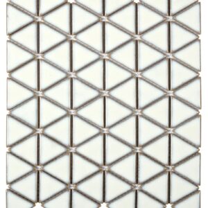 Mozaïek tegels Ibiza Wit 26x30 - Driehoek Wand en vloer Geglazuurde porseleinen steengoed