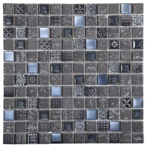 Mozaïek tegels Imperium Grafiet 30x30 - Vierkant Wandtegels Glas