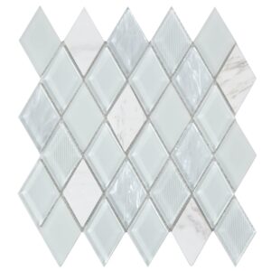 Mozaïek tegels Juweel Wit 26x29,7 - Ruit Wandtegels Glas