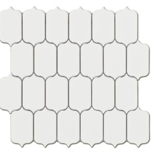 Mozaïek tegels Lantaarn Wit Glans 25,92x26,7 - Arabesk Wand en vloer Geglazuurde porseleinen steengoed