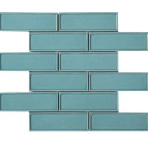 Mozaïek tegels Lyon Blauw 30x30 - Rechthoek Wandtegels Geglazuurde porseleinen steengoed