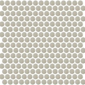 Mozaïek tegels Penny Grijs Glans 31,5x29,1 - Rond Wand en vloer Geglazuurde porseleinen steengoed