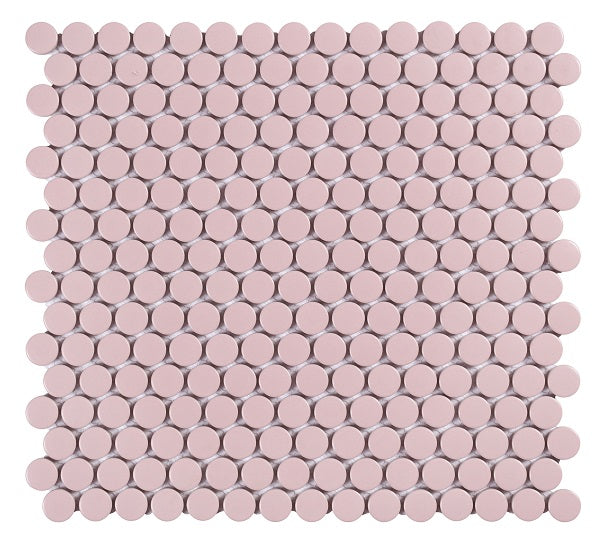 Mozaïek tegels Penny Rose Mat 31,5x29,1 - Rond Wand en vloer Geglazuurde porseleinen steengoed 1 Mozaïek tegels Penny Rose Mat 31,5x29,1 - Rond Wand en vloer Geglazuurde porseleinen steengoed