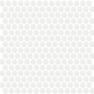 Mozaïek tegels Penny Wit Glans 31,5x29,1 - Rond Wand en vloer Geglazuurde porseleinen steengoed