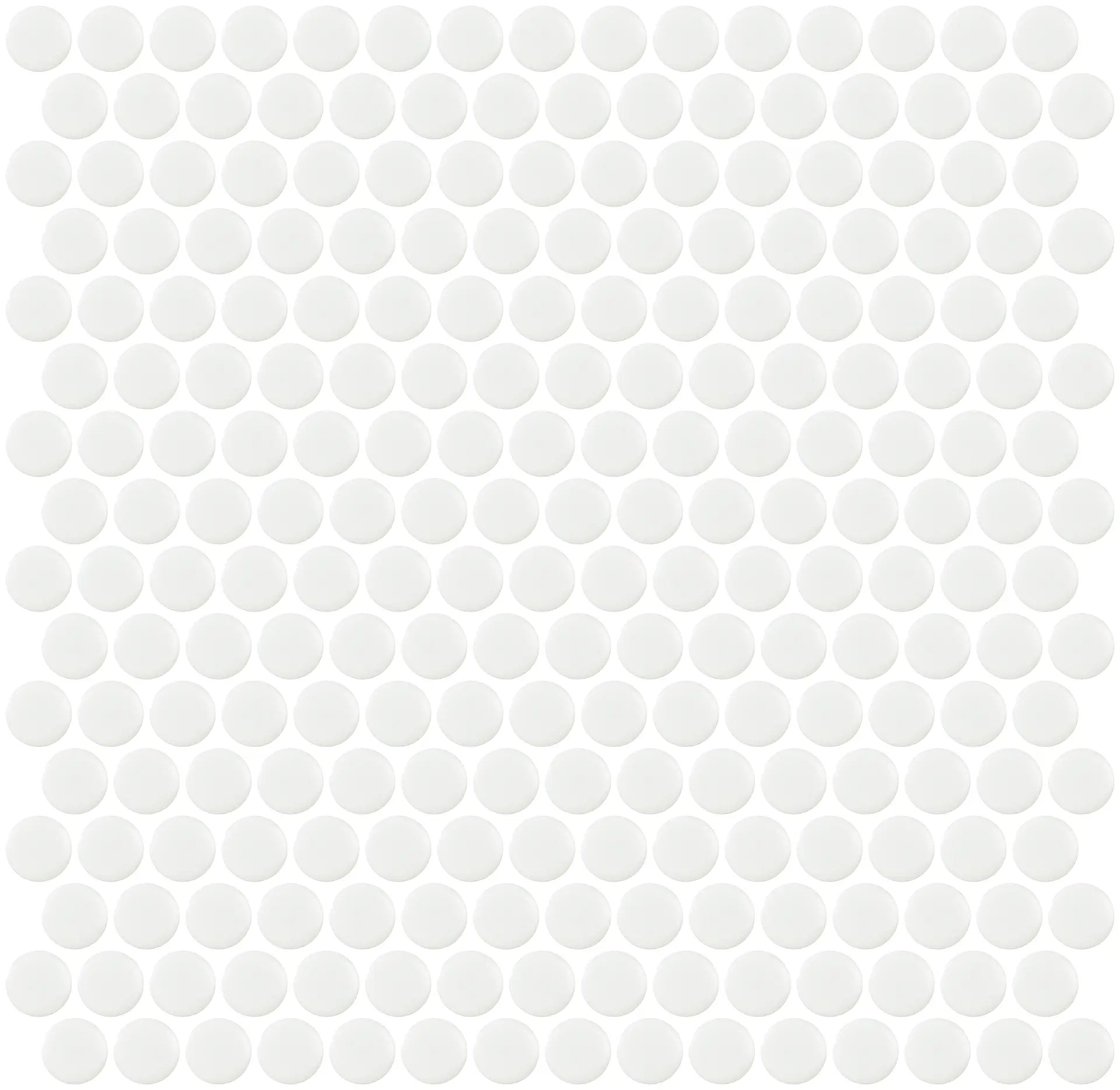 Mozaïek tegels Penny Wit Glans 31,5x29,1 - Rond Wand en vloer Geglazuurde porseleinen steengoed 1 Mozaïek tegels Penny Wit Glans 31,5x29,1 - Rond Wand en vloer Geglazuurde porseleinen steengoed