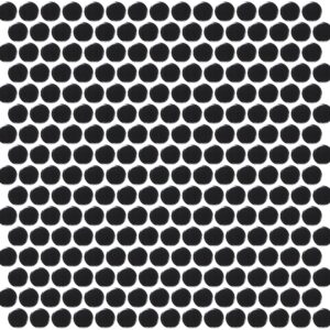 Mozaïek tegels Penny Zwart Mat 31,5x29,1 - Rond Wand en vloer Geglazuurde porseleinen steengoed