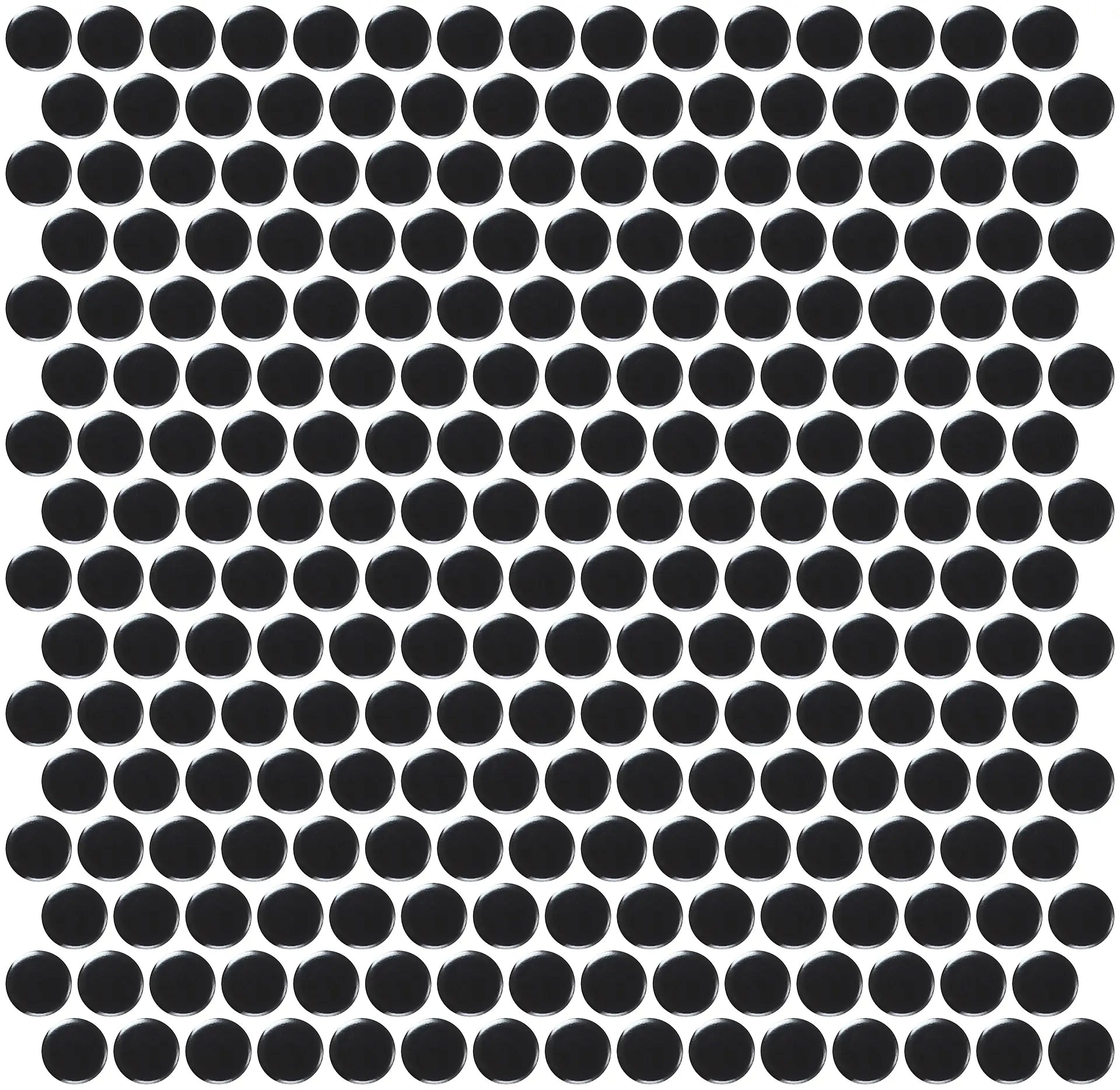 Mozaïek tegels Penny Zwart Mat 31,5x29,1 - Rond Wand en vloer Geglazuurde porseleinen steengoed 1 Mozaïek tegels Penny Zwart Mat 31,5x29,1 - Rond Wand en vloer Geglazuurde porseleinen steengoed