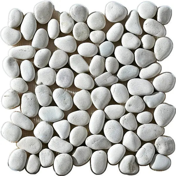 Mozaïek tegels Perla Bianco Natura 30x30 - Kiezels Wand en vloer Natuursteen 1 Mozaïek tegels Perla Bianco Natura 30x30 - Kiezels Wand en vloer Natuursteen