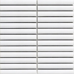 Mozaïek tegels Piano Kitkat Fingers Sneeuw Mat 29,6x29,9 - Rechthoek Wandtegels Geglazuurde porseleinen steengoed