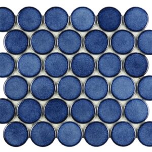 Mozaïek tegels Rond Blauw 30,4x26,3 - Rond Wand en vloer Geglazuurde porseleinen steengoed