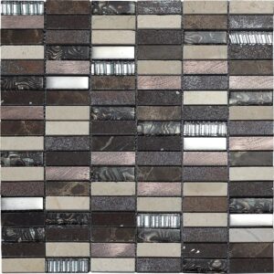 Mozaïek tegels Safari Luipaard 30x30 - Rechthoek Wandtegels Glas