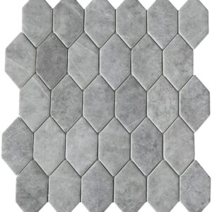 Mozaïek tegels Stedelijk Grijs 26x28 - Hexagon Wandtegels Glas
