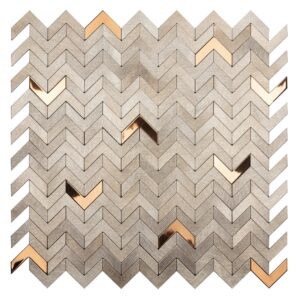 Mozaïek tegels Surfaces Delta Koper 28,1x28,3 - Visgraat Wandtegels Metaal