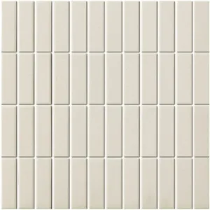 The Mosaic Factory London Mozaiek Tegel Rechthoek - Mat Wit Porselein Ongeglazuurd, R11 23x73x6 mm