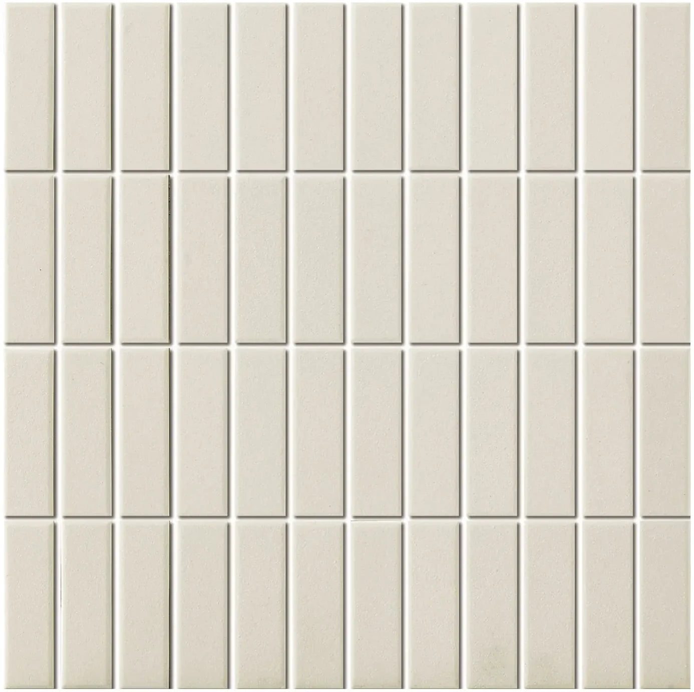 The Mosaic Factory London Mozaiek Tegel Rechthoek - Mat Wit Porselein Ongeglazuurd, R11 23x73x6 mm 1 The Mosaic Factory London Mozaiek Tegel Rechthoek - Mat Wit Porselein Ongeglazuurd, R11 23x73x6 mm