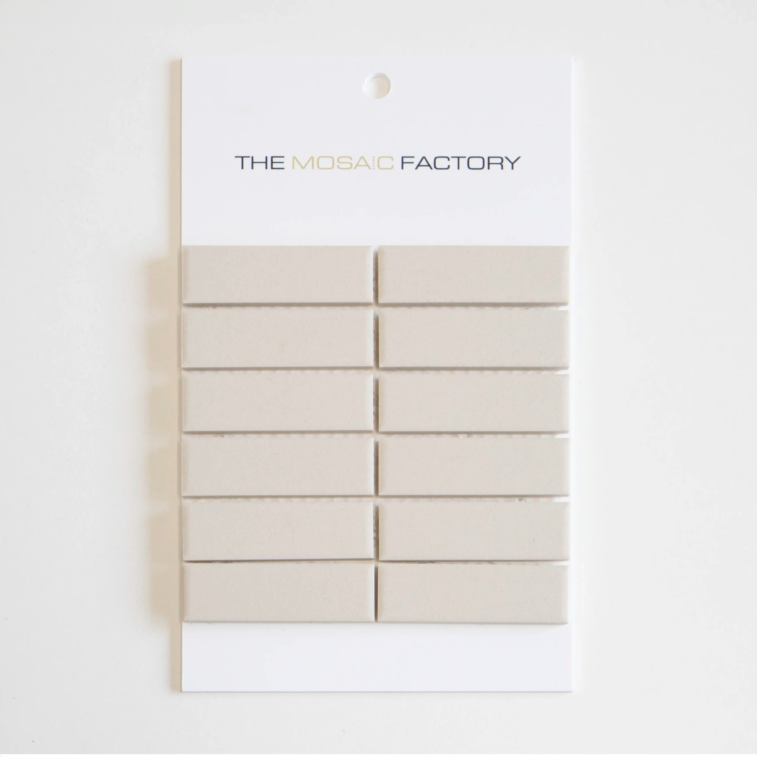 The Mosaic Factory London Mozaiek Tegel Rechthoek - Mat Wit Porselein Ongeglazuurd, R11 23x73x6 mm 1 The Mosaic Factory London Mozaiek Tegel Rechthoek - Mat Wit Porselein Ongeglazuurd, R11 23x73x6 mm