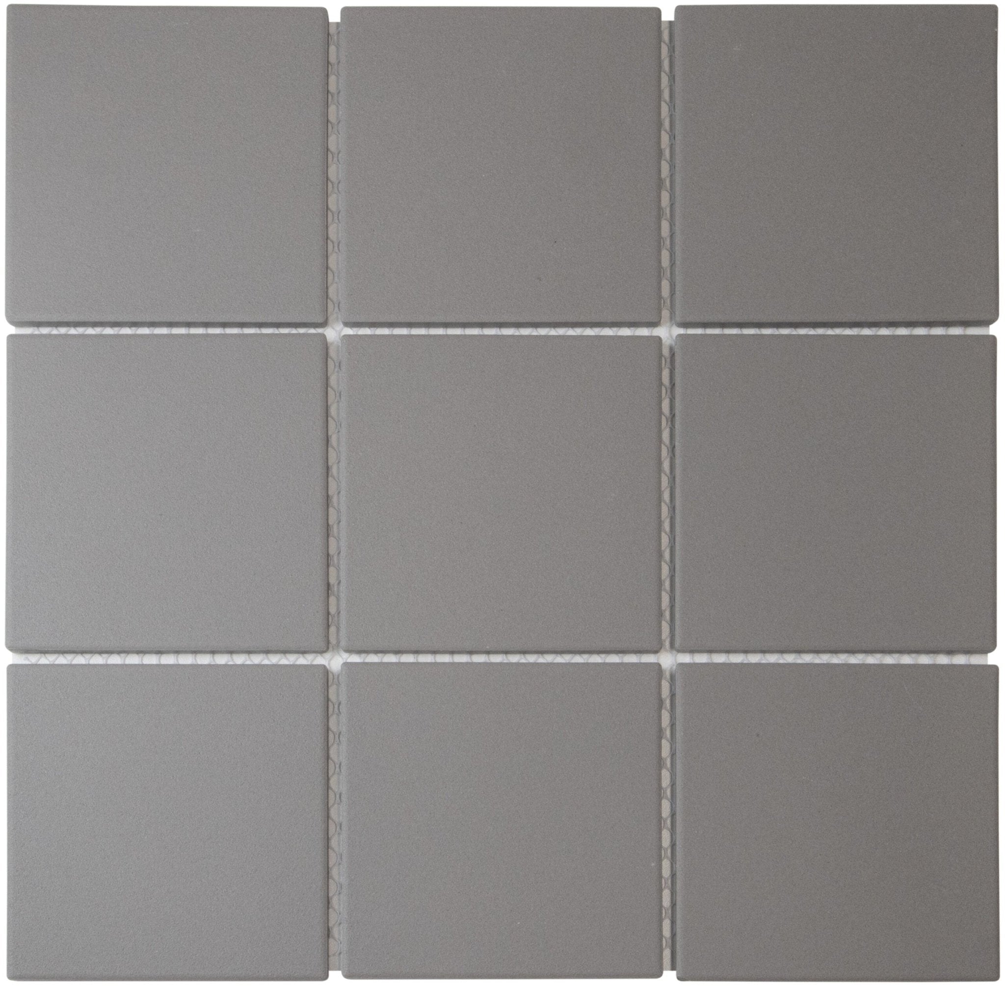 The Mosaic Factory London Mozaiek Tegel Vierkant - Donker Grijs Porselein Ongeglazuurd, R11 95x95x6 mm 1 The Mosaic Factory London Mozaiek Tegel Vierkant - Donker Grijs Porselein Ongeglazuurd, R11 95x95x6 mm