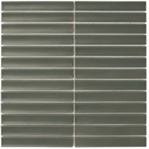 The Mosaic Factory Sevilla Mozaïek Tegel Kitkat Vinger - Army Groen Porselein Geglazuurd 296x299 mm