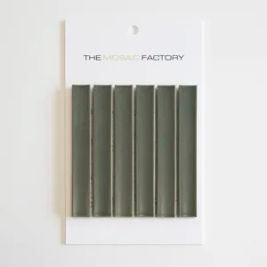 The Mosaic Factory Sevilla Mozaïek Tegel Kitkat Vinger - Army Groen Porselein Geglazuurd 296x299 mm